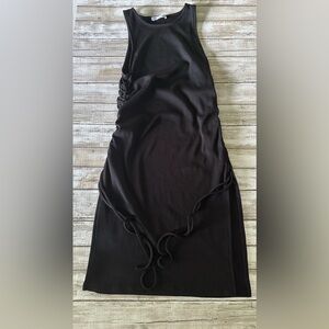 Zara Black Ruched dress size small